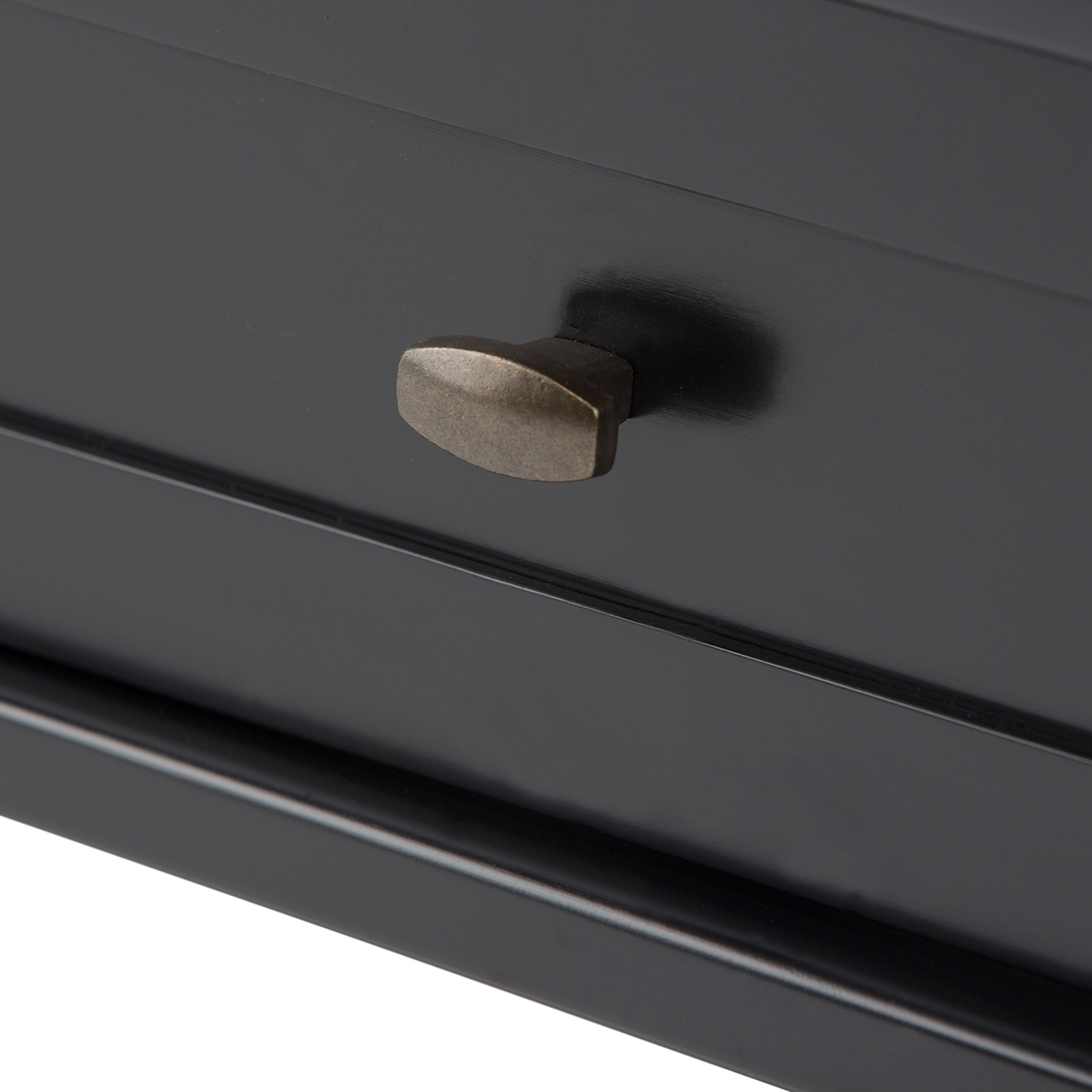 Simpli Home Warm Shaker Solid Wood 20 inch Wide Rectangle Rustic End Side Table in Black