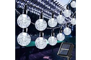 Toodour Solar String Lights Outdoor, 36ft 60 LED Globe String Lights, Waterproof Crystall Ball Lights Solar Patio Lights with