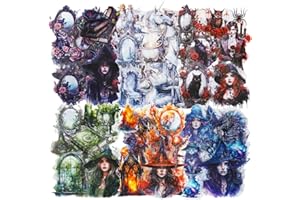 MiyouLuna 120Pcs Gothic Scrapbook Stickers Pack, Vintage & Aesthetic Stickers for Scrapbooking DIY Crafts, Waterproof Journaling Supplies, with Sticker Organizer