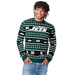 FOCO Standard NFL Big Logo Ugly Sweater, Team Color