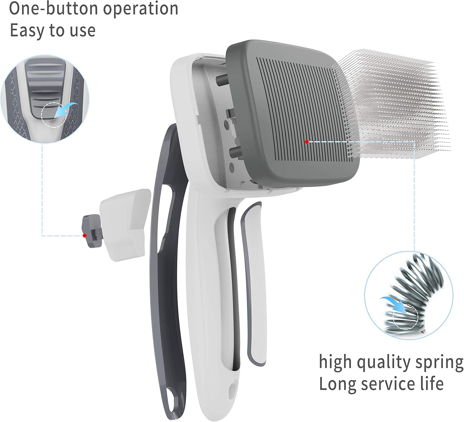 LAIKA Self Cleaning Slicker Dog Brush Pet Grooming Brush for Short