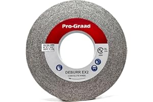 Pro-Graad EX2 Convolute Deburring Polishing Wheel - 8" x 1" x 3" 8A Medium Grit Aluminum Oxide - Extra Durable - Metal Deburring, Finishing and Polishing Wheel - Convolute - 17219 - (1 Pack)
