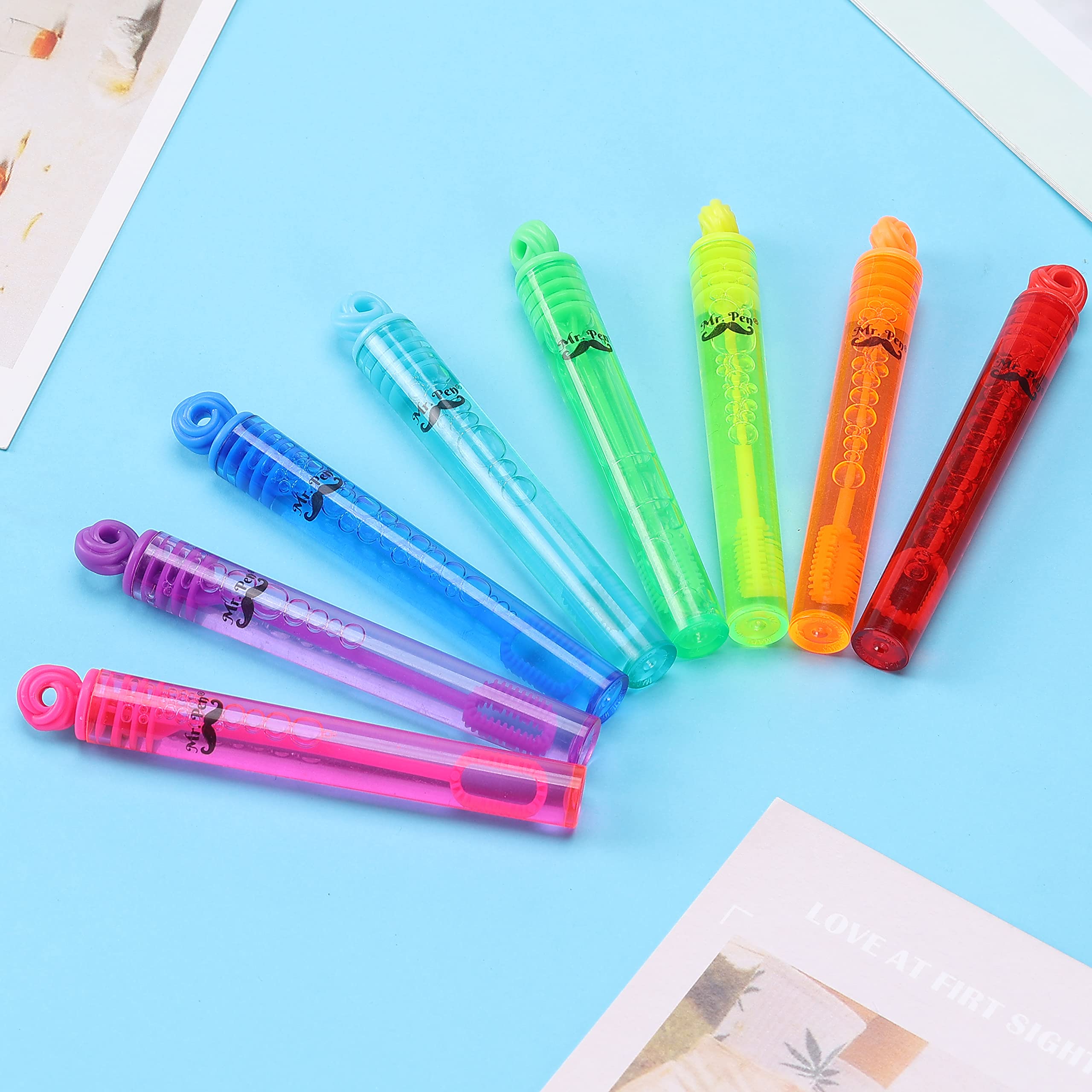 Mr. Pen- Mini Bubble Wands, 4 Inch, 16 Pack, Colorful Mini Bubbles Party Favors for Kids, Party Favors Bubbles, Small Bubble Wands for Kids Bubbles