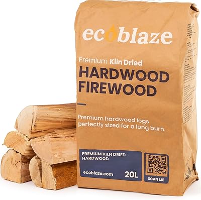 Ecoblaze 9KG Kiln Dried Hardwood Logs — Fire Pit, Pizza Oven, BBQ Wood
