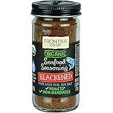 Frontier Organic Seafood Seasoning, Blackened, 2.5 Ounce