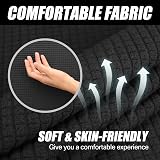 HEYOMART High Stretch Sofa Cover Jacquard Knitted Thick 4 Seater Black view 4