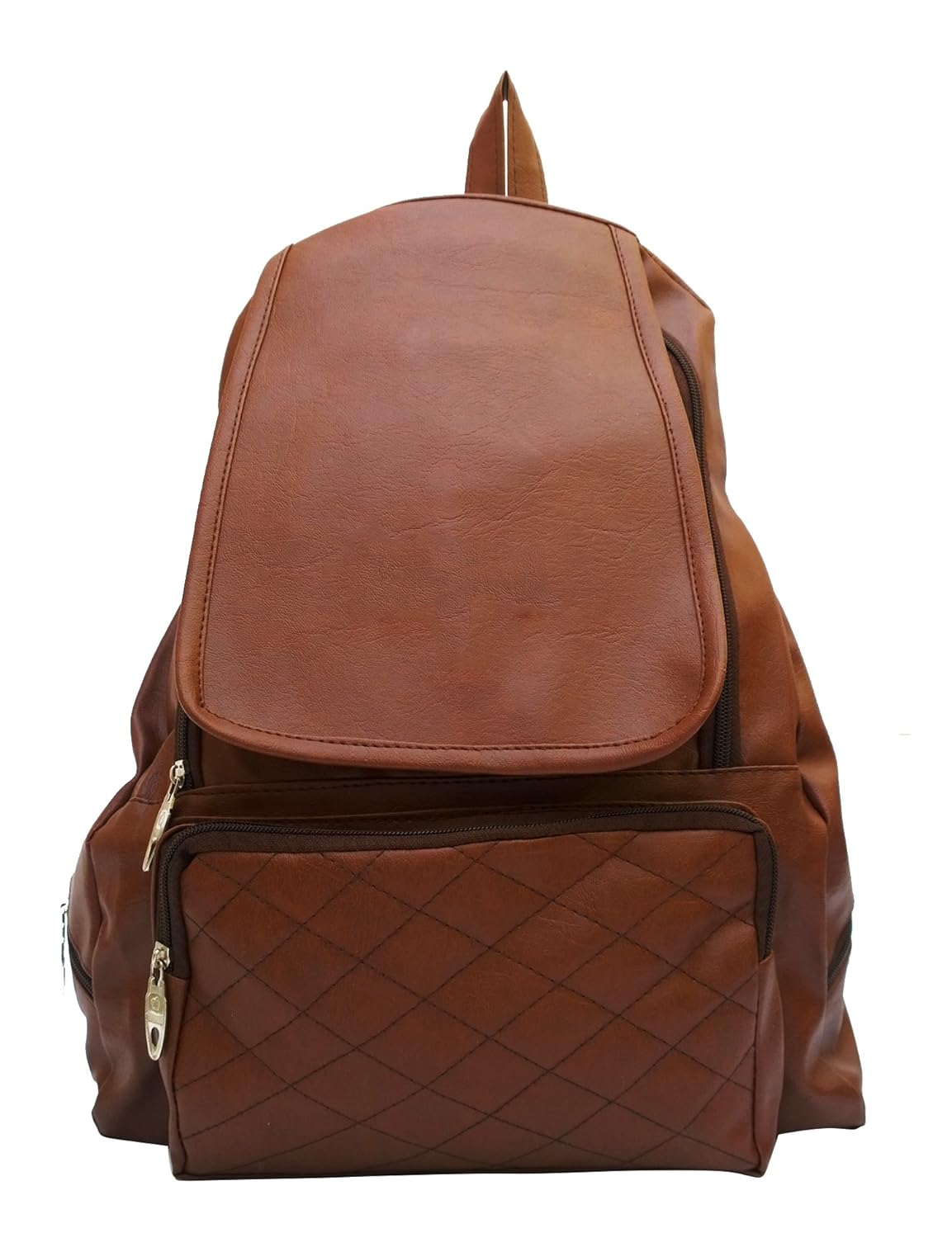 vintage women's/girl's backpack handbag (chocolate brown,bag 144)