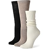 FGZ Slouch Socks for Women Retro Scrunch Short Sock 3 Pairs Size 5-11