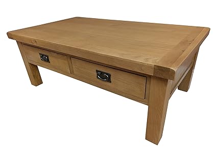 Furniture Octopus Kingsford Chunky Oak Large Coffee Table Amazon