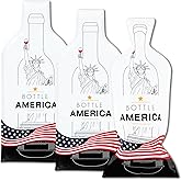 JIMMY THE FOX Reusable Wine Bags for Travel | 3-Pack | Durable Triple-Layer Bottle Protector Sleeve | Leak-Proof & Impact-Resistant | Airplane & Cruise Luggage | Wine Lover Gifts - Bottle America