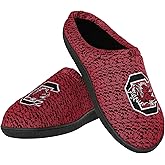 FOCO Mens NCAA College Team Logo Poly Knit Cup Sole Slippers