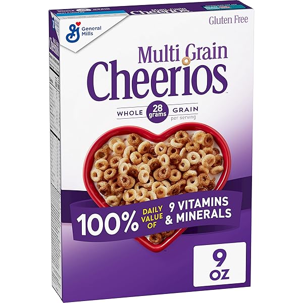 MULTI GRAIN CHEERIOS, HEART HEALTHY BREAKFAST CEREAL, GLUTEN FREE, 9 OZ