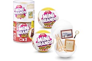 Mini Brands Create Mini Masterpieces Series 1, Capsule 2 Pack by ZURU, Real Miniature Masterpiece Creations Collectible Toy