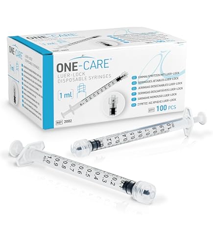 Jeringa Luer Lock Estéril De 100 Uds., 1ml/cc, Con Aguja De 25G Y 1 Pulgada Paquete Individual Para Laboratorios Cientificos Adhesivos Industriales