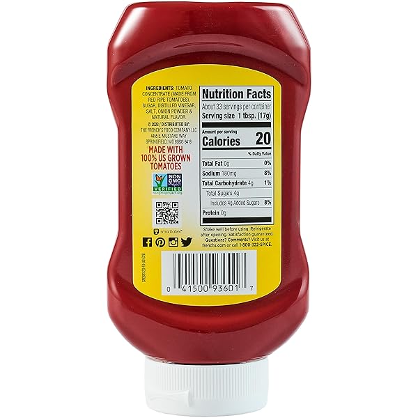 FRENCH’S TOMATO KETCHUP, 20 OZ