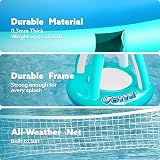 JOYIN Inflatable Volleyball Court & Basketball Hoop Pool Float Set Blue view 5