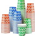 BYSNOW 300 Pack 3 oz Bathroom Cups, Disposable Paper Cups, Small Mouthwash Cups for Bathroom, Thick and Sturdy Snack Cups for Daily Use (Ripple 300Count)