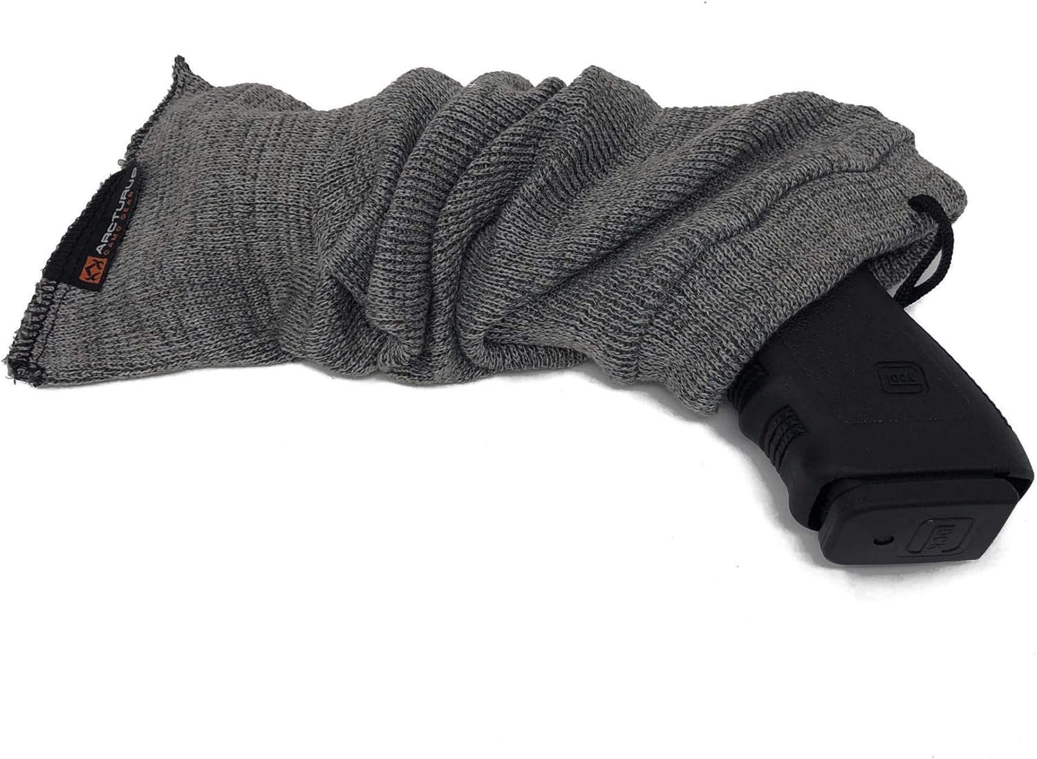 Arcturus Silicone-Treated Handgun Socks - Large, Flexible Design (3.5" x 16") Easily Fits Your Pistol or Revolver (2-Pack, Gray) : Sports & Outdoors