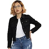 Wax Women's Basic Button Down Denim Jean Jacket