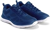 Get Fit Women's Lightweight Running Trainers Navy Breathable Mesh Cushioned Sole