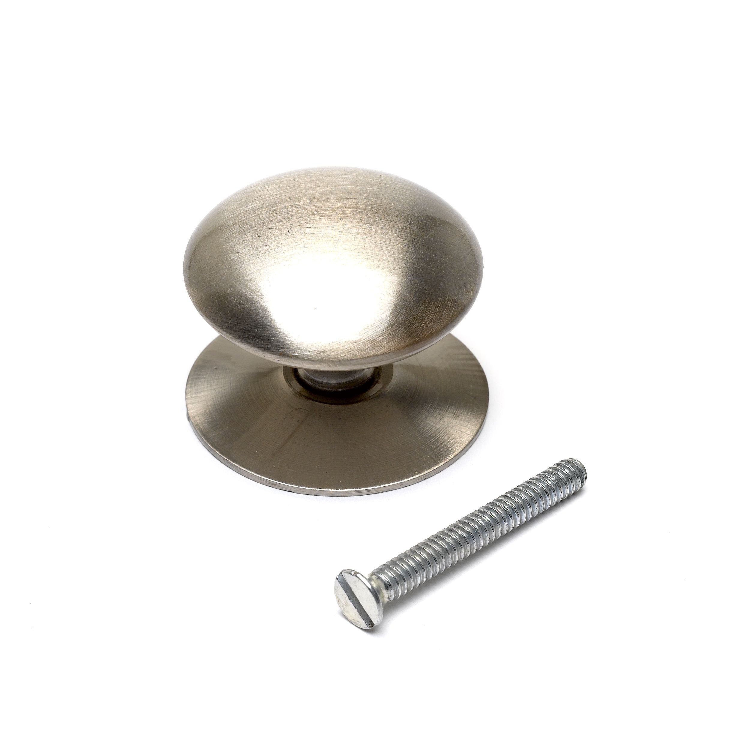 Merriway BH05199 Cupboard Door/Drawer Knob Satin Nickel Victorian 50mm
