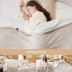 Bedsure Electric Blanket Twin - Soft Flannel Heated