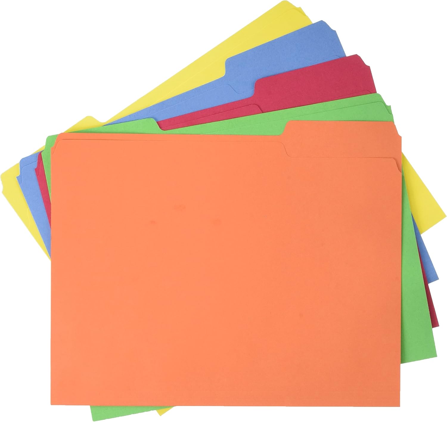 Basics AMZ401 File Folders - Letter Size (100 Pack) – Assorted Colors : Office Products