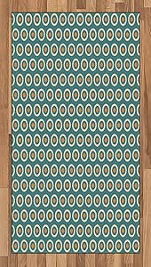 Alfombra Vintage de Lunares, diseño de Lunares, Color Naranja, con