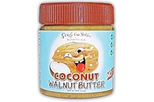 CRAZYGONUTS Crazy Go Nuts Walnut Butter - Coconut, 9 oz (1-Pack) - Healthy Snacks, Keto, Vegan, Low Carb, Gluten Free, Superfood - Natural, Non-GMO, ALA, Omega 3 Fatty Acids, Good Fats and Antioxidants