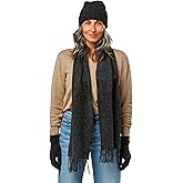 Fishers Finery Women's 100% Cashmere 3pc Hat Glove and Scarf Set; with Exquisite Box