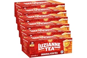 Luzianne Unsweetened Iced Tea Bags, Family Size, 48ct Box (Pack of 6)