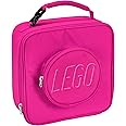 LEGO Lunch Bag, Durable and Insulated, with Mesh Pouch and Zip Compartment, Perfect for On-the-Go Meals, Pink