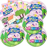 40Pcs Pig Birthday Decorations Pink Cartoon Plates and Napkin Party Supplies for Birthday Baby Shower Decor Pink Pig Party Decorations
