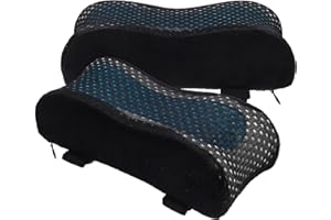 CALLARON Ergonomic Office Chair Armrest 2pcs Gel Cushions Curved Arm Rest Cushion for Elbow and Forearm