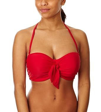 Panache Damen Bikinioberteil, Einfarbig Rot Rot