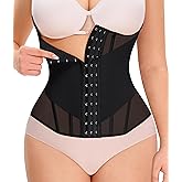 Nebility Waist Trainer for Women Corset Shapewear - Mesh Faja Body Shaper Waist Cincher Tummy Control Girdle Daily Wear