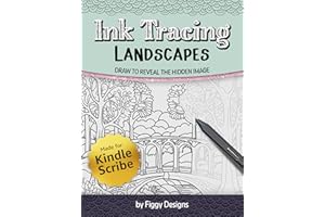 Ink Tracing Landscapes: Draw to Reveal the Hidden Image (Kindle Scribe Only) (Ink Tracing Coloring Books)