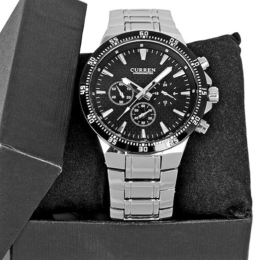 Curren Herren Armbanduhr/Sport-Armbanduhr, Armband aus Edelstahl, wasserdicht, luxuriöses Fashion-Accessoire, Business-/Casua