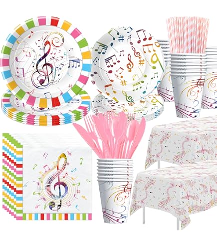 3-Pack Music Note Party Tablecloths – Disposable Plastic Covers For Birthday & Themed Events