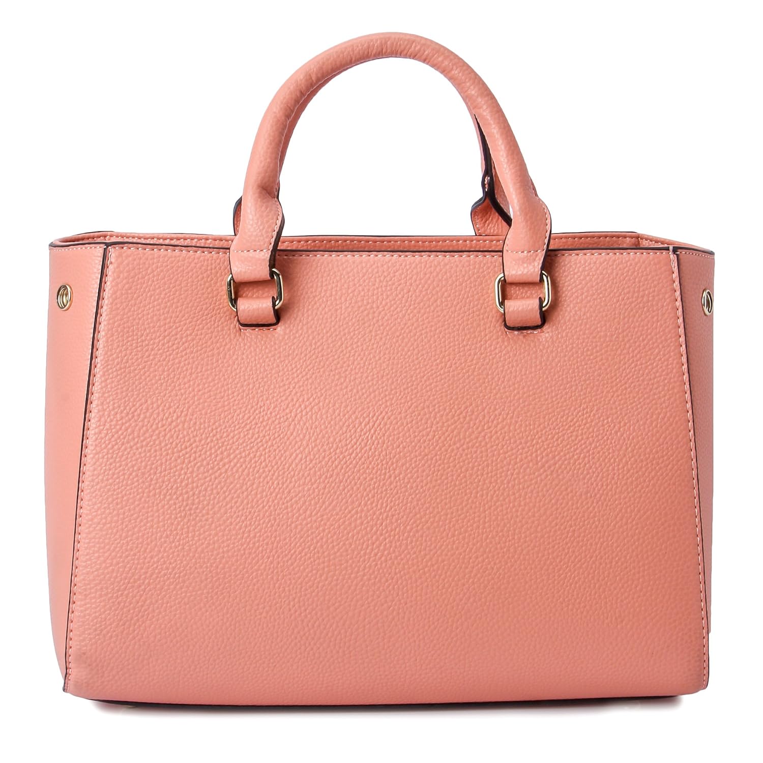 cathy london women's handbag, material- synthetic leather, colour- peach
