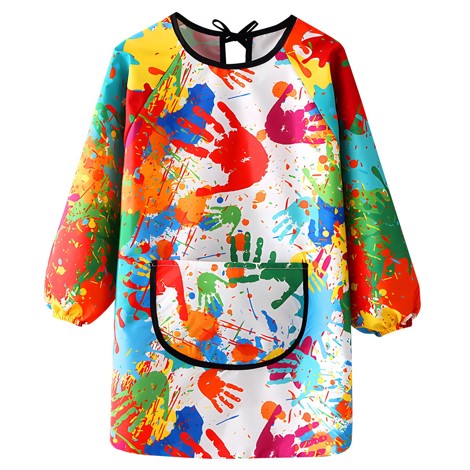 LECTNORE Kids Painting Apron Waterproof Painting Apron Long Sleeve for Kids Children's Art Smock with Pockets for Painting Cooking Eating（Height 80-100cm）