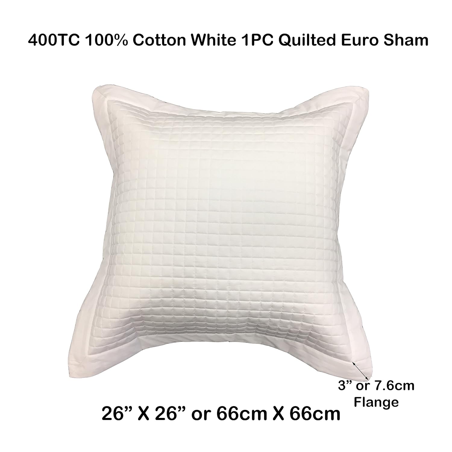 Hotel Collection 100 Cotton Sateen 400tc Quilted 1 Pc Euro Pillow