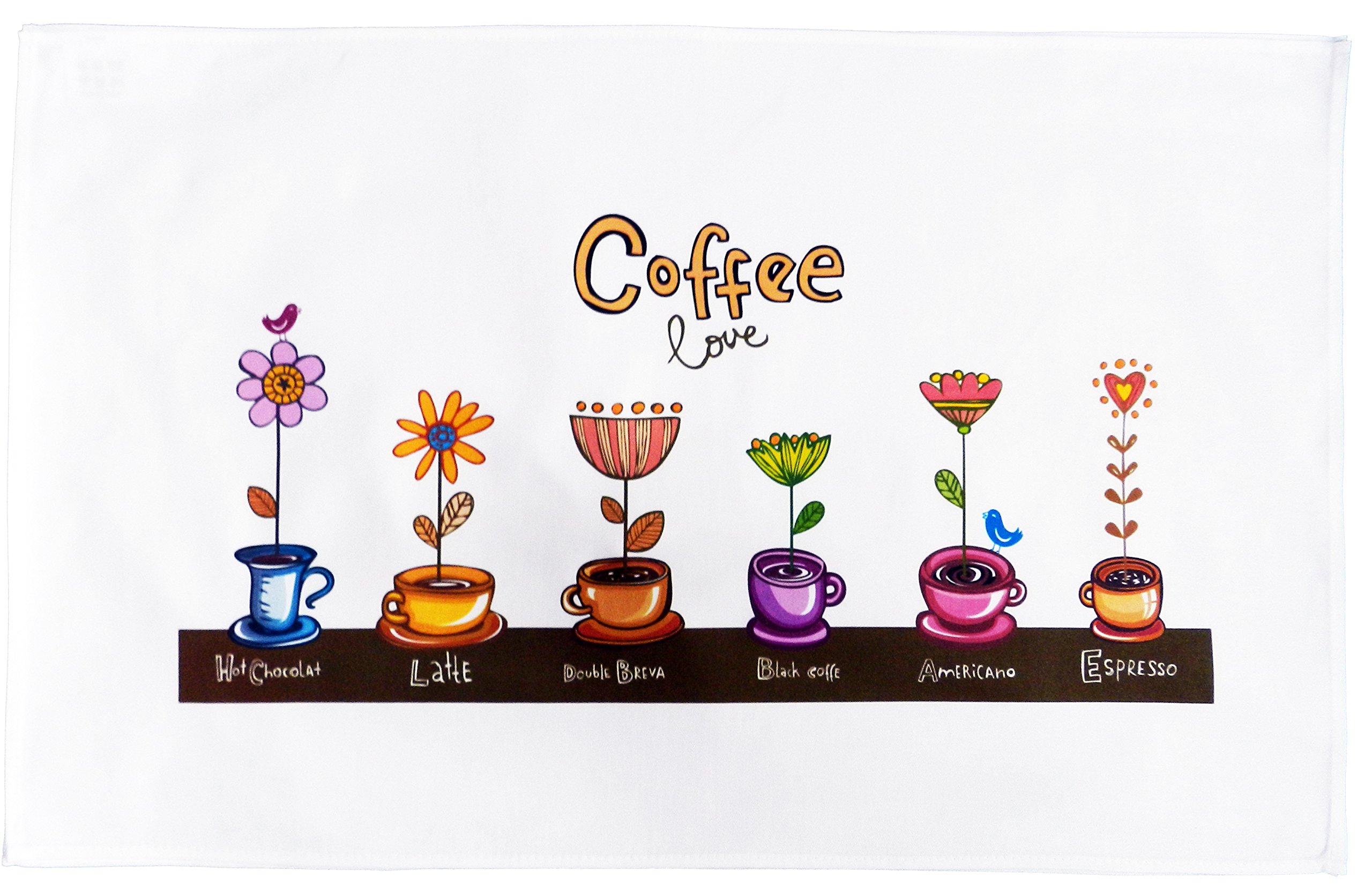 Half a Donkey Coffee Cups - Large Cotton Tea Towel -