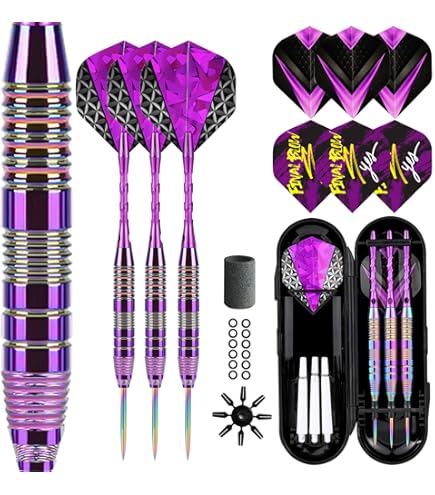 CENTAUR Lot De 12 Fléchettes Professionnelles à Pointe En Acier, 22-24