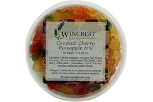WINCREST BULK FOODS Candied Fruit - 1 Lb Tub (Cherry Pineapple)