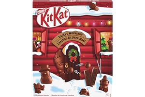 KIT KAT Santa's Workshop Advent Calendar, Filled with Santas, Festive Friends, Bubbles & Mini Bars, Perfect Christmas Chocola