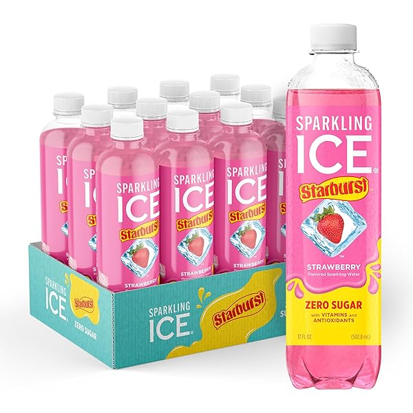 SPARKLING ICE STARBURST STRAWBERRY, ZERO SUGAR FLAVORED SPARKLING...