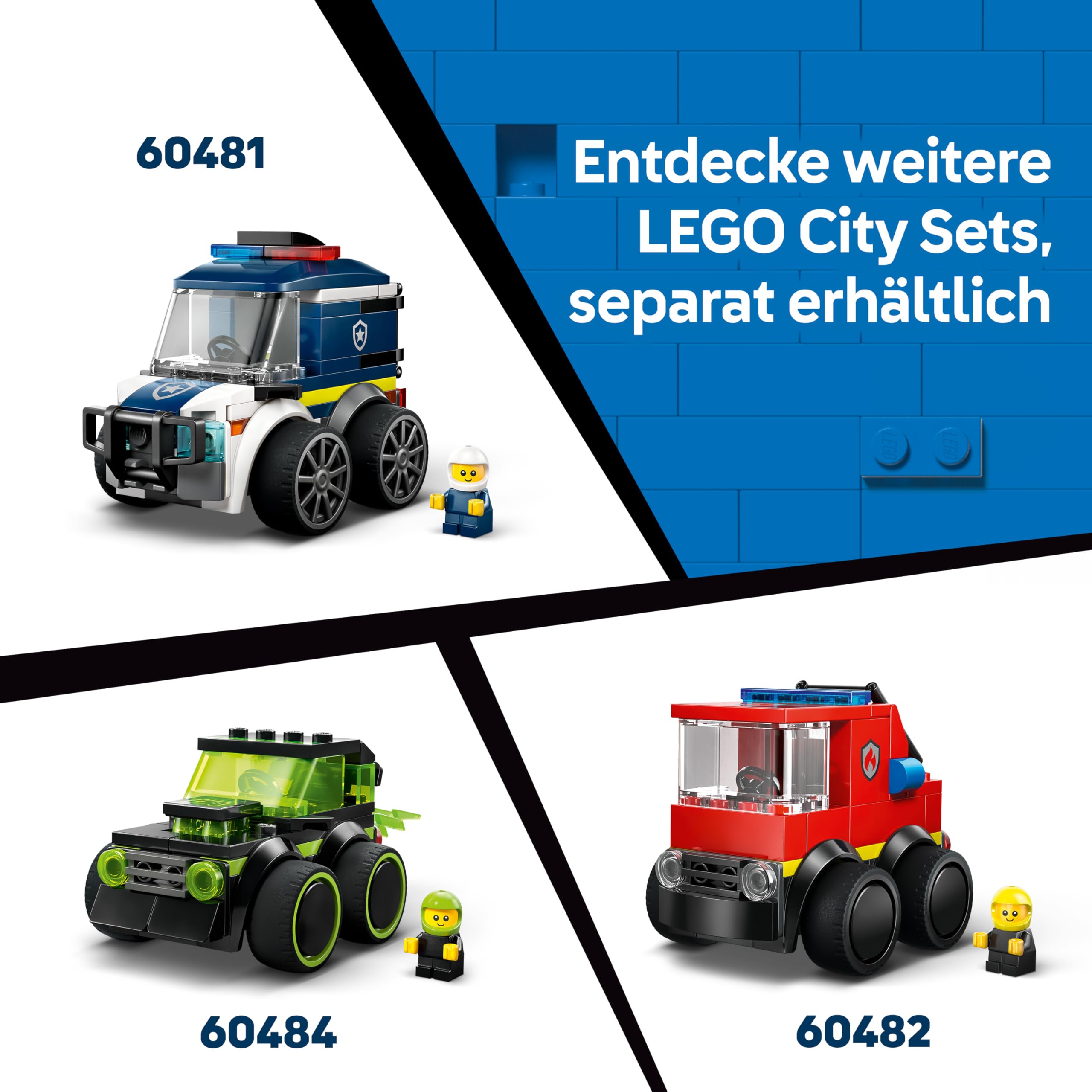 LEGO City Coole Flitzer - Radlader Baggerlader Spielzeug - Set für Baufahrzeuge mit Junior Bauarbeiter Minifigur - Mitgebsel für Partys - Kleines Geschenk zum Sammeln für Jungen ab 5 Jahren - 60483 7