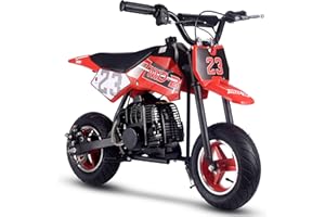 MotoTec DB-02 50cc 2-Stroke Kids Supermoto Gas Dirt Bike Red