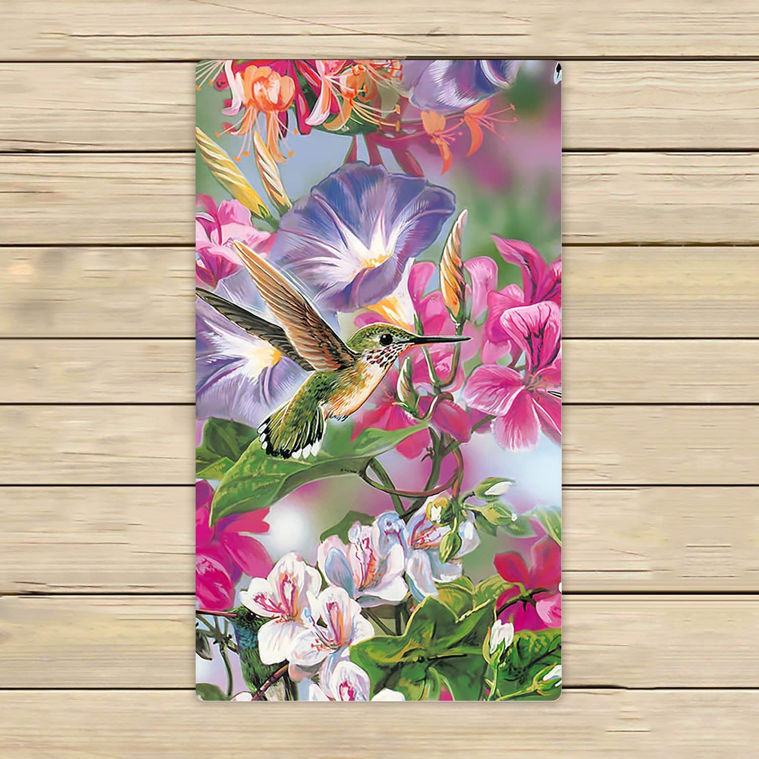 Custom Hummingbird Hand Towel,Spa Towel,Beach Bath Towels,Bathroom Body Shower Towel Bath Wrap 16x28 Inches